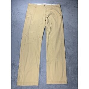 Dockers Men's Yellow 100% Cotton Flat Front Straight Leg Chino Size 36x32